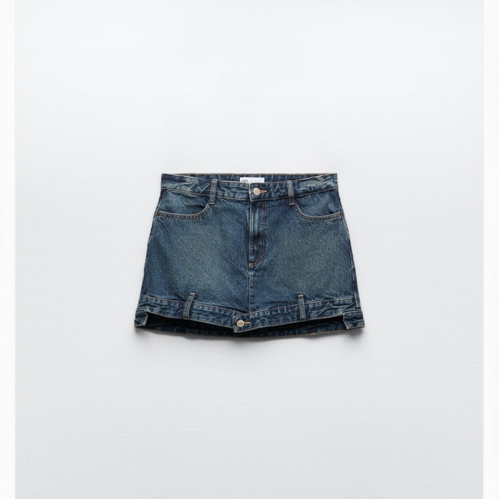 TRF DENIM MINI SKIRT NAVY BLUEREF | 4365/291